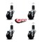 Service Caster 3'' Hard Rubber Wheel Swivel 1-5/8'' Expanding Stem Caster, 4PK SCC-EX20S314-HRS-158-4 - alternate 2
